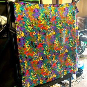 VINTAGE thin silk scarf / throw / wrap abstract